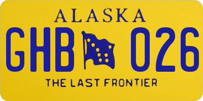AK license plate GHB026