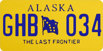AK license plate GHB034