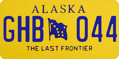 AK license plate GHB044
