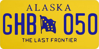 AK license plate GHB050