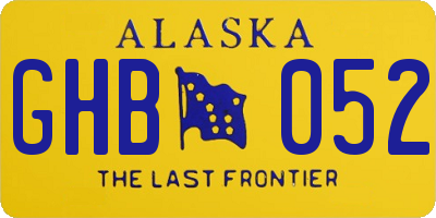 AK license plate GHB052