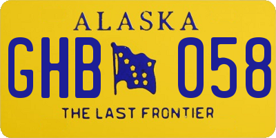 AK license plate GHB058
