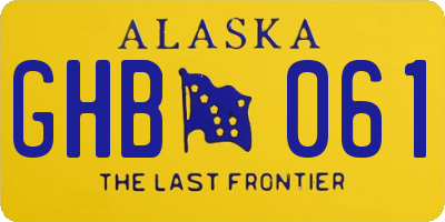 AK license plate GHB061