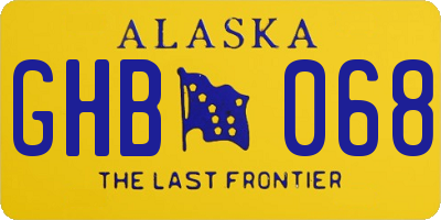 AK license plate GHB068