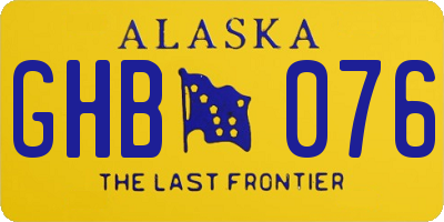 AK license plate GHB076