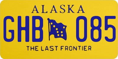AK license plate GHB085