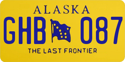 AK license plate GHB087
