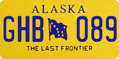 AK license plate GHB089