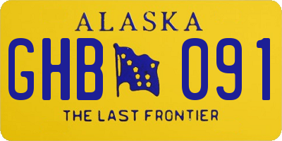 AK license plate GHB091