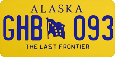 AK license plate GHB093