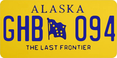 AK license plate GHB094