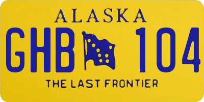 AK license plate GHB104