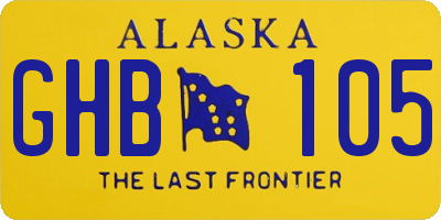 AK license plate GHB105