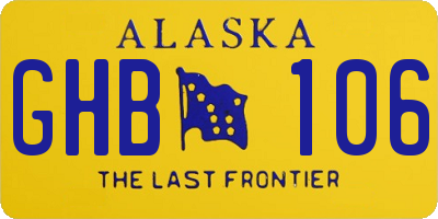 AK license plate GHB106