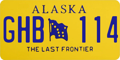 AK license plate GHB114