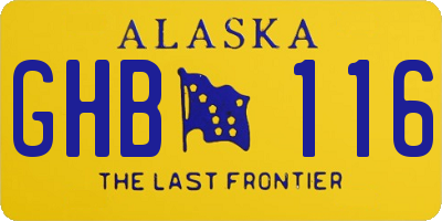 AK license plate GHB116