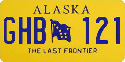 AK license plate GHB121