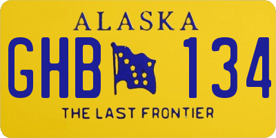 AK license plate GHB134