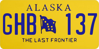 AK license plate GHB137