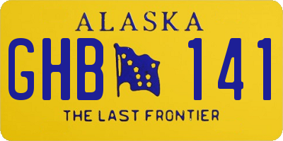 AK license plate GHB141