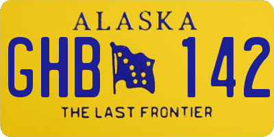 AK license plate GHB142