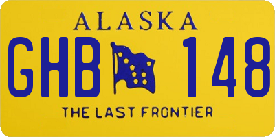 AK license plate GHB148