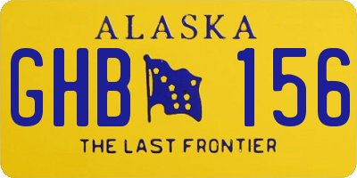 AK license plate GHB156