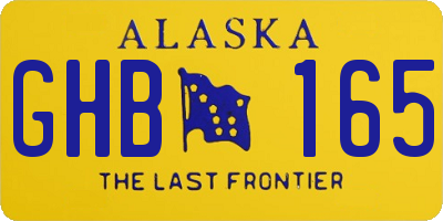 AK license plate GHB165