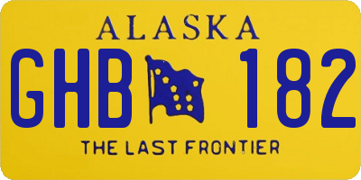 AK license plate GHB182