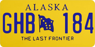 AK license plate GHB184