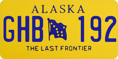 AK license plate GHB192