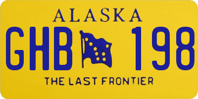 AK license plate GHB198