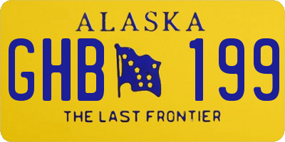 AK license plate GHB199