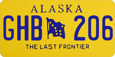 AK license plate GHB206