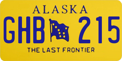 AK license plate GHB215