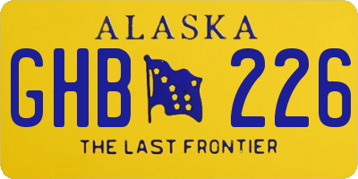 AK license plate GHB226