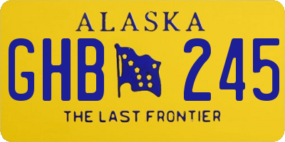 AK license plate GHB245