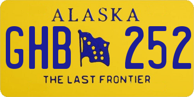 AK license plate GHB252