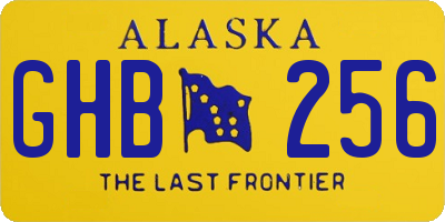 AK license plate GHB256