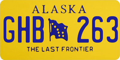 AK license plate GHB263