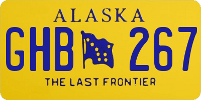 AK license plate GHB267