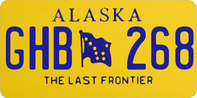 AK license plate GHB268