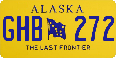 AK license plate GHB272