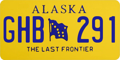 AK license plate GHB291