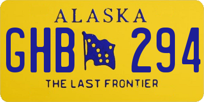 AK license plate GHB294