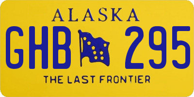 AK license plate GHB295