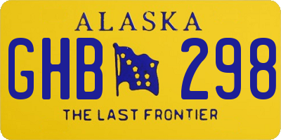AK license plate GHB298