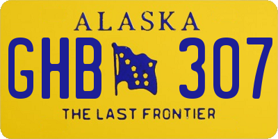 AK license plate GHB307
