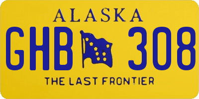AK license plate GHB308