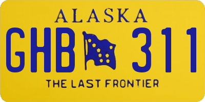 AK license plate GHB311